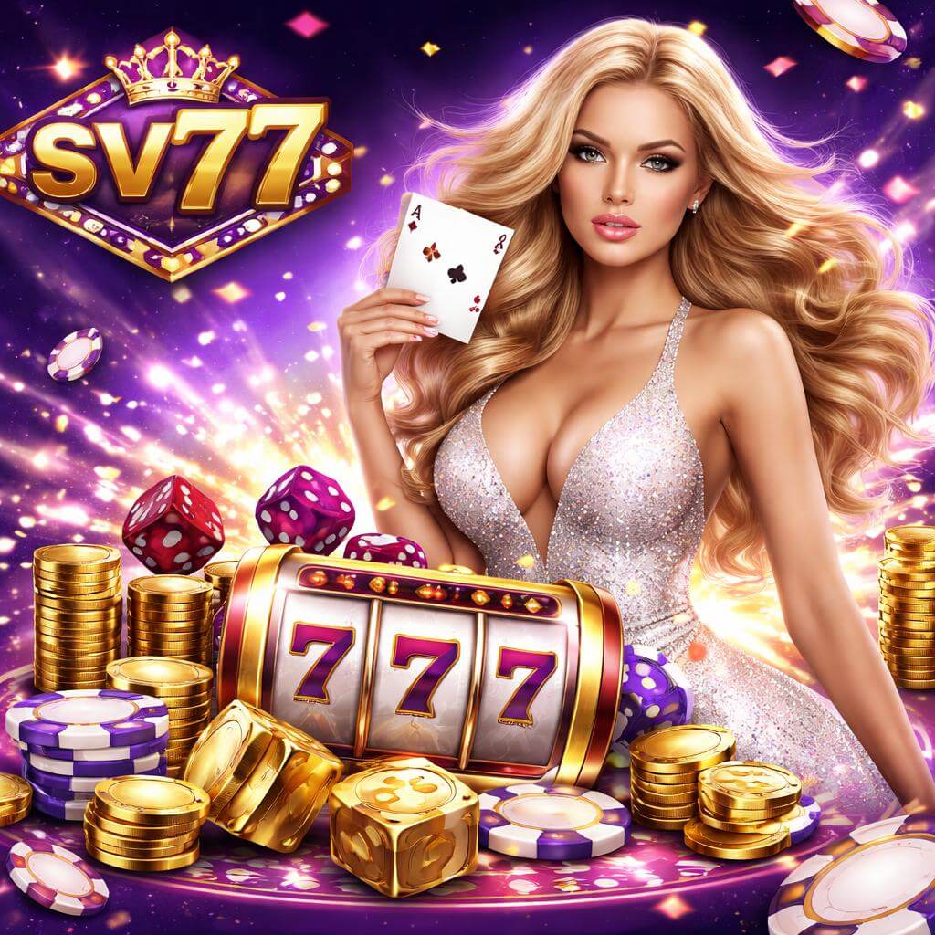 SV77  online casino banner highlighting fair play pokies live casino and local support for Australian players